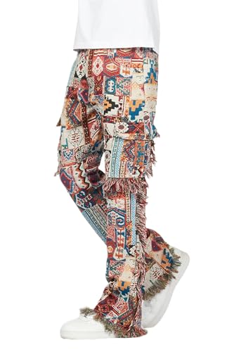 Men's Percy Multi Tapestry Slim Flare Jean