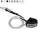 WOOWAVE Surfboard Leash Premium Surf Leash SUP Leg Rope Straight 6/7/8/9 feet for All Types of Surfboards (Clear Black Core, 6ft & 7mm)