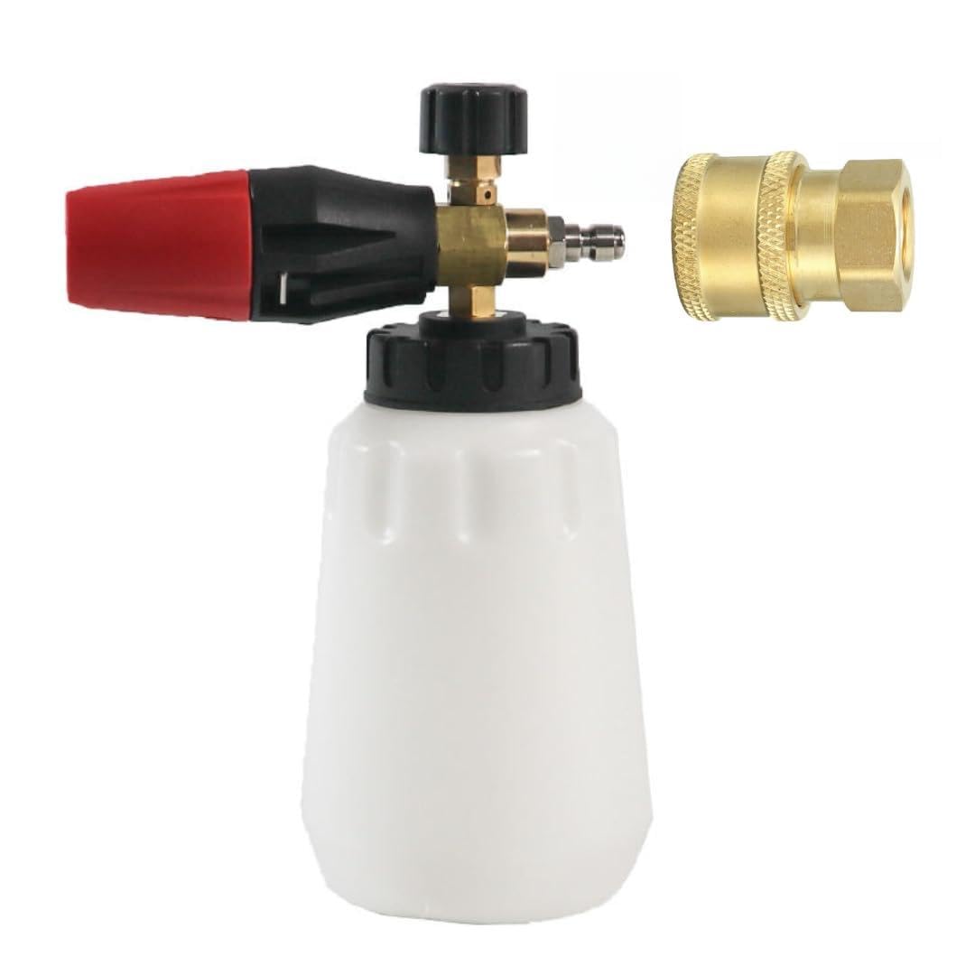 UNIESHINE Adjustable Foam Blaster Professional Foam Canon | 1.1L Foam Lance with 1/4' Brass QRC for STARQ, Aimex, BTALI, Shakti, Painter, BALLOREX, Vantro, JPT Pressure Washers-image-38