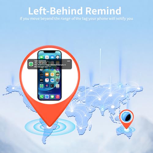 Image of 2 Pack Tracker Tags [Apple MFi Certified] Pair with Apple Find My (iOS Only) Bluetooth Air Smart Tags Key Finder Item Locator Waterproof Finder Worldwide Tracking for Pets Wallet Backpack Dogs Luggage