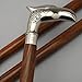 Vintage Walking Cane Wooden Walking Stick Silver Brass Handle, Premium Walking Cane for Men and Women (Eagle Head)