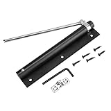 Automatic Door Closer - Aluminum Adjustable Strength Spring Hinge Buffer Tool for Fireproof Home Office Doors