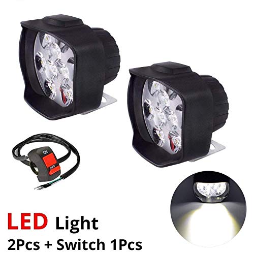 Image of 9 LED Shilon Fog Light with On /Off Switch Compatible with Hero XPulse 200 (Black)
