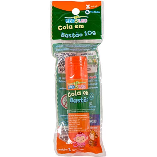 Cola em Bastão Leo&Leo, Leonora, Branco, 10g, Pacote de 48