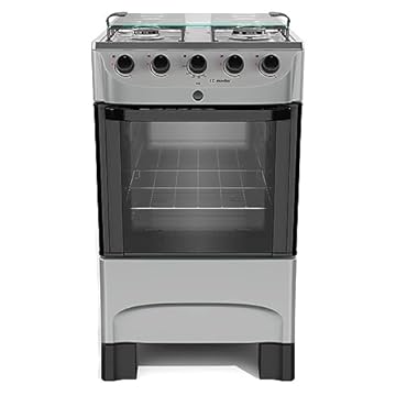 Fogão 4 Bocas Mueller Titânio com Acendimento Automático Bivolt Mfi4bb