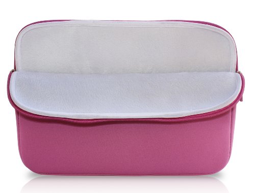 Image of amCase Chromebook Case-11.6 to 12 inch Neoprene Sleeve with Handle-Pink