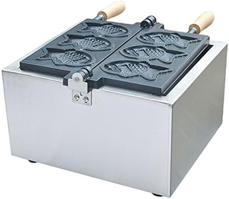 Generic Commercial Use Nonstick 110v 220v Electric 3-cavity 180° Opening Taiyaki Fish Waffle Maker