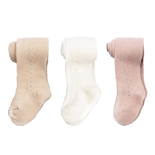 Baby Girls Tights Cable Knit Mesh Leggings Vintage Kids Stockings Cotton Pantyhose for Infants Toddlers 3 Packs2
