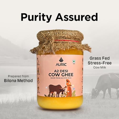 Image of Auric Lab Certified High Altitude Shilajit /Shilajeet Gold Rasin 20g and A2 Bilona Desi Cow Ghee 500 ml