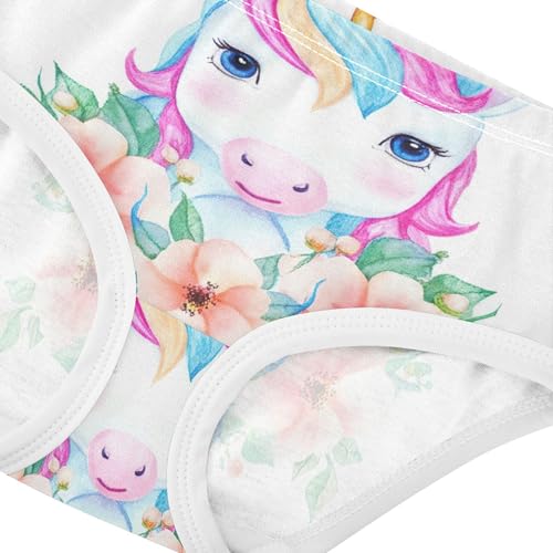 Cute Unicorn White Toddler Girls Underwear 2t Cotton Little Girl Panties Cartoon Briefs Undies Kids4