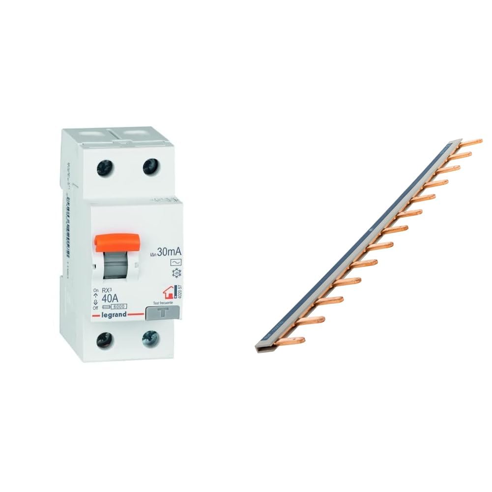 Interrupteur différentiel Legrand 40A 30mA AC avec peigne 13 modules pour tableau
