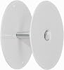 Door Knob Deadbolt Hole Cover Round Filler Plate 3-inch Diameter Maintains Door Security White