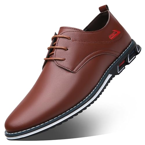 Image of Veslesth Men Casual Business Dress Shoes Lace Up Comfort Oxford for Male Working Driving