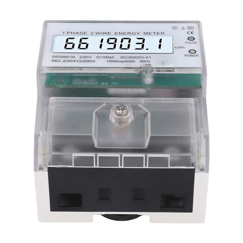 Medidor de Energia Digital, 230VAC 5-100A Medidor de Eletricidade Digital de Baixo Consumo de Energi
