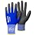 KAYGO Work Gloves PU Coated-12 Pairs, KG15P,Nylon Lite Polyurethane Safety Work Gloves, Gray Polyurethane Coated, Knit Wrist Cuff,Ideal for Light Duty Work (Large, Blue)
