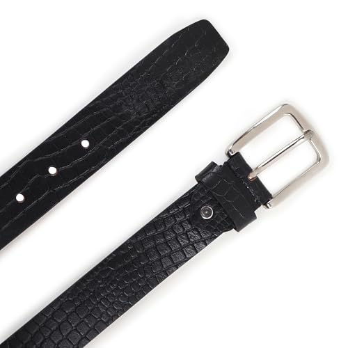 Image of Casual Genuine Leather Belt for Men's /Boys ideal for Jeans. Color - Brown /Tan ||CSBL-CROCO-BR||
