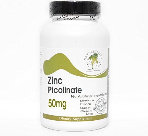 Zinc Picolinate 50mg ~ 200 Capsules - No Additives ~ Naturetition Supplements
