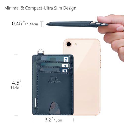 Image of FurArt Slim Minimalist Wallet RFID Credit Card Holder for Men | slim minimalist compact rfid id window thin