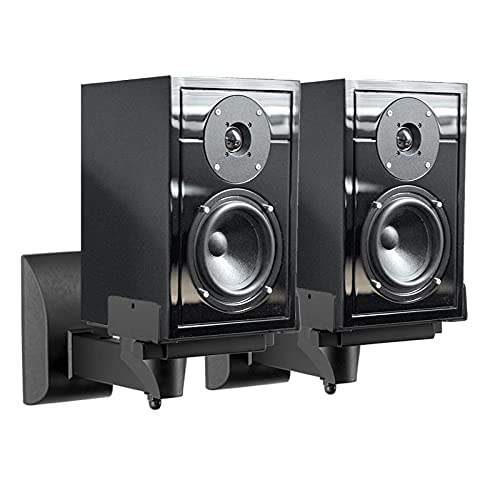 Supporti da parete per altoparlanti, per casse acustiche Bose, JBL, Sonos, Samsung, SAKOBS, Surround, fino a 25 kg, nero SPM201 (confezione da 2)