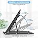 Klsniur Laptop Stand for Desk, Foldable Portable Ventilated Desktop Laptop Holder, Universal Lightweight Adjustable Ergonomic Tray Cooling (Black)