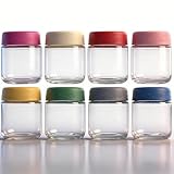 DicraoLea 4oz 8Pack Glass Dressing Jars with Leakproof Lids, Containers for Sauce, Salad Dressing, Dips & Snacks – Reusable Glass Food Storage Cups for Lunch Box & Meal Prep(4oz-8Pack)