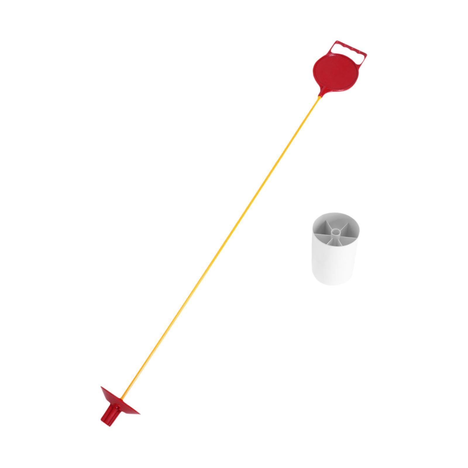 Yiju Golf Flagstick and Cup Golf Pin and Cup Set Portable Golf Flagpole with Handle for Country Club Training Garden Men Women, Red
