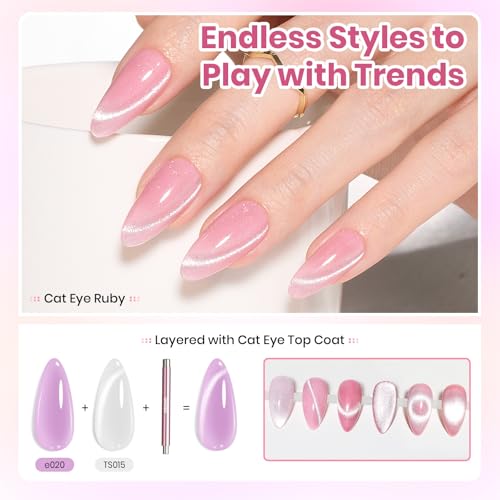 Image of Beetles 80 Pcs Gel Nail Kit with U V Light -20 Color Jelly Gel Nail Polish | Milky Nude Red Purple Glitter Sheer Daylight Nails Kit with Cat Eye Top Coat Rubber Base DIY Salon Gifts for Women Girls
