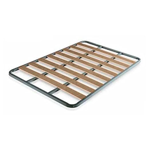 HOGAR 24 Somier Láminas De Chopo Sin Patas, Acero, Naranja, 90x190