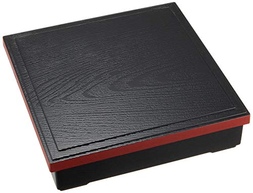 Japonmania Shokado Bento Box, Shokado DX 7.5 Dividers, Vermilion Kurobuchi Size: Approx. W 8.9 x D 8.9 x H 2.4 inches (22.5 x 22.5 x 6 cm) 72860