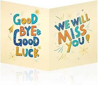 HOMANGA Giant Farewell Greeting Card, 35x55cm Good Luck Office Signature Card, Goodbye Card, Large Going Away Card for Colleague, Retirement, Going Away Gift for Coworker(Envelope Included)
