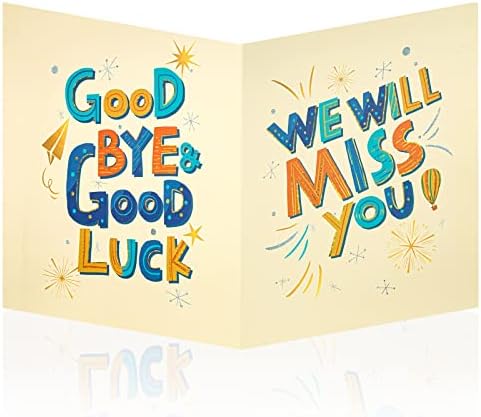 HOMANGA Jumbo Farewell Greeting Card, 13.8 x 21.6 Inch Good Luck Office Signature Card, We Will Miss You Goodbye Card, Large Going Away Card for Colleague, Retirement, Going Away Gift for Coworker Men Women(WITH ENVELOPE)