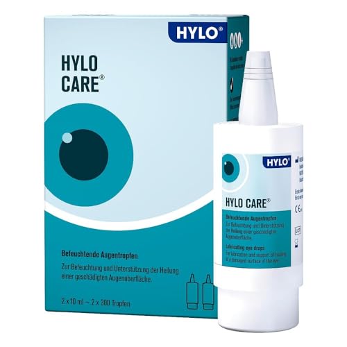 HYLO CARE Augentropfen bei trockenen Augen mit Hyaluronsäure und Dexpanthenol, Doppelpackung 2x10 ml