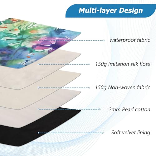 Funda para portátil 13-14 pulgadas impermeable con flores miniatura 4