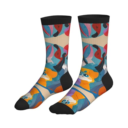 Lovely Cartoon Cats Fashion Leisure Sports Socks Are Unisex To Keep Feet Dry Suitable Various Outdoor Sports3