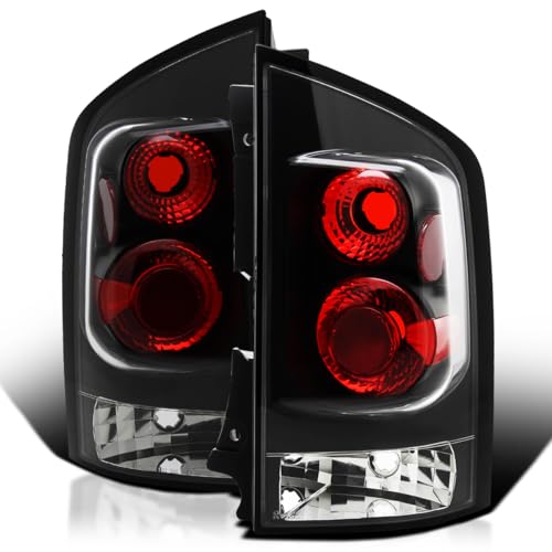 Spec-D Tuning Black Housing Clear Lens Tail Lights Compatible with 2005-2015 Nissan Armada, Left + Right Pair Assembly