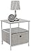 Sorbus Nightstand 1-Drawer Shelf Storage - Bedside Furniture & End Table Chest Dresser with Steel Frame, Wood Top & Easy Pull Fabric Bins for Home, Bedroom, Closets, Bathroom, Office & College Dorm