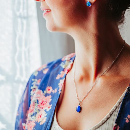 Mood Necklace Oval Shaped Color Changing Pendant 18 Inch #TOP2