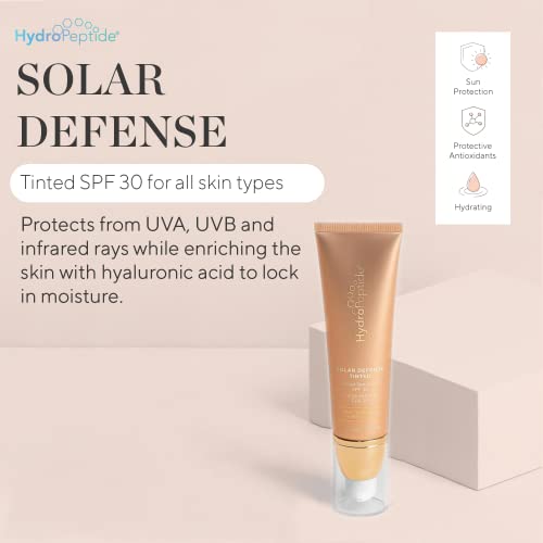 Hydropeptide Solar Defense Face Sunscreen, Spf 30 Broad Spectrum, Tinted Bb Cream, Moisturizing Antioxidant 1.7 Ounce #TOP1
