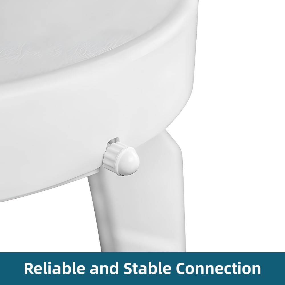 Silla de Ducha Redonda Ajustable, Giratoria de 360 ​​Grados con Estante Almacenamiento para Personas Mayores y Discapacitadas, Taburete Ducha Blanco para o Bañera Interior