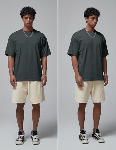 Vamtac Cotton T Shirts for Men Loose fit Short Sleeve Shirts Crewneck Tshirt Men Plain T Shirts2