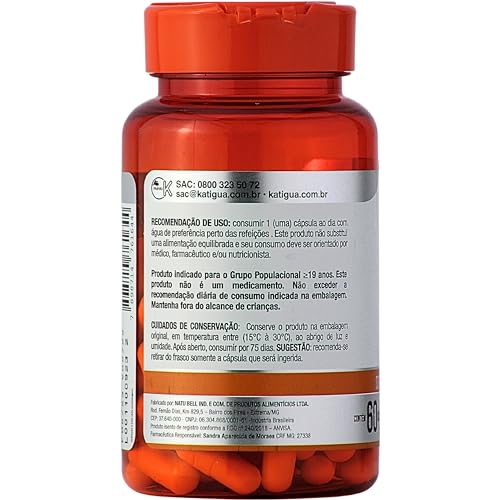 KATIGUÁ Zinco Quelato 100% Vd* Sem Sabor Katiguá 60 Cápsulas De 400Mg Laranja