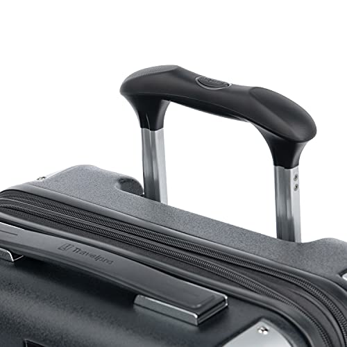 Image of Travelpro Platinum Elite Hardside Expandable Carry on Luggage, 8 Wheel Spinner, TSA Lock, Hard Shell Polycarbonate Suitcase, Shadow Black, Compact Carry on 20-Inch