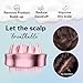 Unique 2-in-1 Design Wet & Dry Scalp Massager Shampoo Bath Brush for Hair Growth & Dandruff Removal, Hair Scrubber with Soft Silicone Bristles, Scalp Exfoliator for Scalp Care (Pink). Christmas Gift.