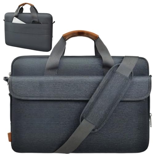 Bolsa para Notebook 16 Polegadas com Compartimentos, Interior Aveludado e Base Almofadada, Alça Removível, Faixa para Mala de Viagem. Pasta Executiva para Trabalho e Viagem.