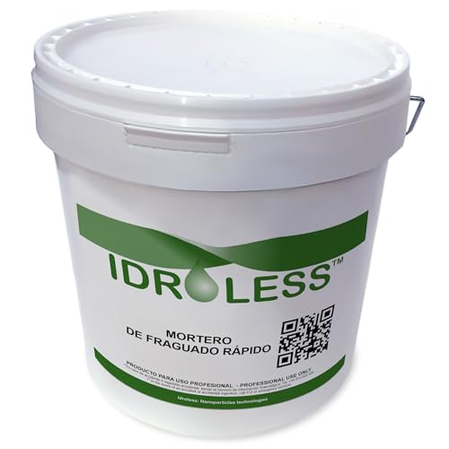 Mortero de Fraguado Rápido (5kg)- Para reparaciones, incluso sobre superficies mojadas y fugas de agua. Secado casi inmediato – Idroless