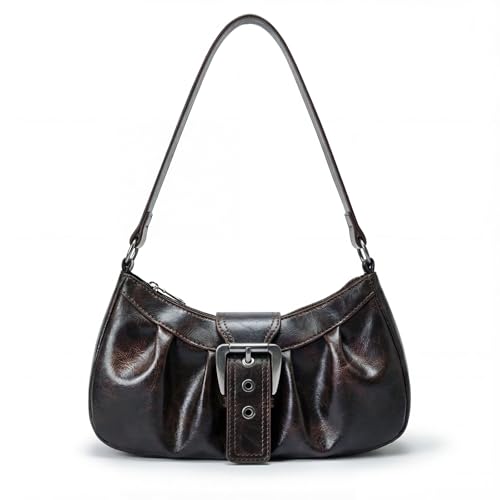Image of Shoulder Bag for Women, Y2k Purse Top Handle Shoulder Bag Buckle Punk Hobo Clutch Purses Bags