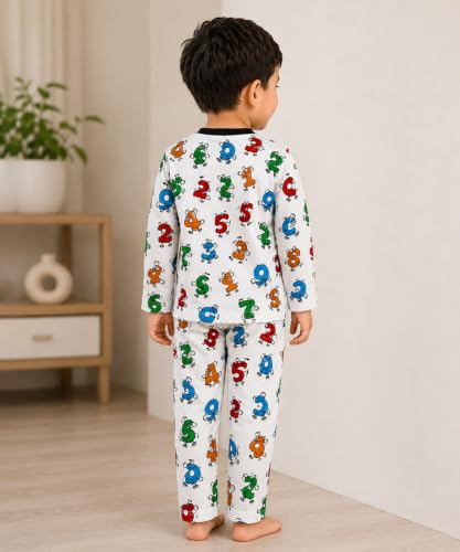 Image of 3BROS BodySuit /Dress for Boys /Girls Full Pajama & Casual Full Sleeves Night Suit Top Combo Kids Set