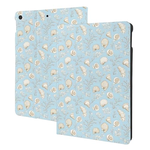 Coque iPad 9/8/7 génération anti-rayures, étui blanc froid résistant avec veille automatique