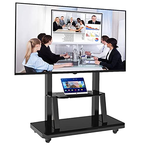 Soporte Universal de Piso para TV Metal con Ruedas y Estante miniatura 1