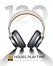 Picun B8 Bluetooth Headphones, 120H Playtime Headphones Wireless Bluetooth with 3 EQ Modes, Low Latency, Hands-Free Calls, Over Ear Headphones for Travel Home Office Cellphone PC (Grey&Gold)